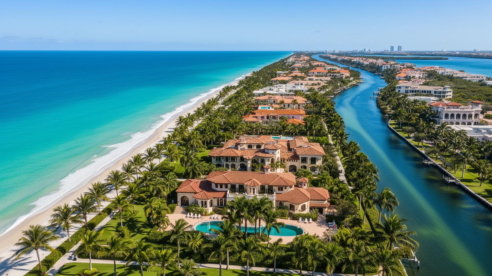 Palm Beach County — luxury real estate aerial view